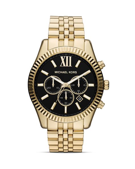 michael kors mk8637|oversized lexington gold tone watch.